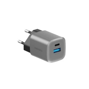 Сетевое зарядное устройство EnergEA Ampcharge GaN35 USB/Type-C 35W темно-серое