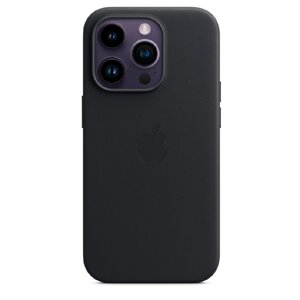 Чехол Apple iPhone 14 Pro Leather Case with MagSafe - Midnight/Темноя ночь (EAC)