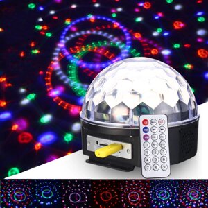 18W Crystal Ball Волшебный RGB LED Свет этапа Дистанционное Управление MP3 DJ Club Pub Диско-вечеринка Лампа AC100-240V