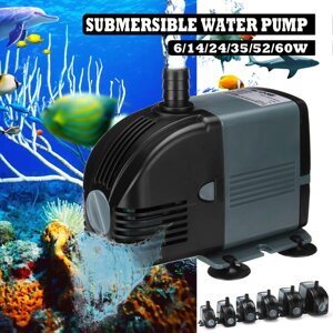 6/14/24/35/52/60W Submersible Water Насос Low Noise Durable Aquarium Tank Fish Fountain Насос