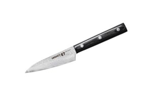 Нож кухонный "Samura 67" овощной 98 мм, дамаск 67 слоев, микарта