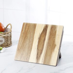 Деревянный Магнитный Держатель Ножей Блок Кухонная Посуда Хранение Столовых Приборов Органайзер Кухонный Контейнер Для Х