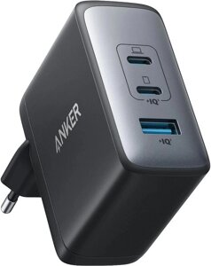 Сетевое зарядное устройство Anker PowerPort III GaN II 3-Port 100W чёрное