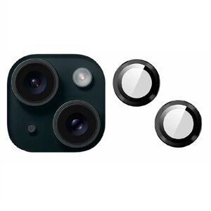 Защитное стекло на камеру для iPhone 15/15 Plus черное