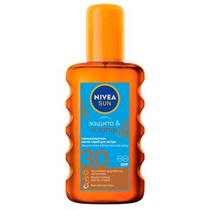 NIVEA SUN Солнцезащитное масло-спрей для загара "Защита и загар" SPF 30