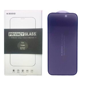 Конфеденциальное защитное стекло KZDOO для iPhone 14 Pro Max полноэкранное черное