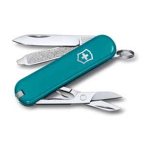 Нож Victorinox Classic SD Colors, Mountain Lake (0.6223.23G) бирюзовый, 7 функций 58мм