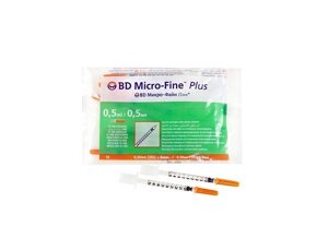 Шприц инсулиновый U-100 Micro-Fine Plus BD/БиДи 0,30х8мм 0,5мл 10шт