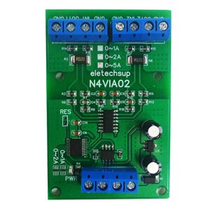 N4VIA02 RS485 0-1A/2A/5A Модуль сбора данных по току и напряжению 0-30 В