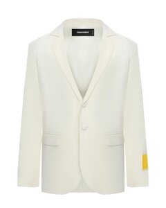 Пиджак однобортный, белый Dsquared2