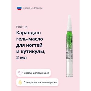 PINK UP Карандаш гель-масло для ногтей и кутикулы BEAUTY GEL OIL NATURAL восстанавливающий 2