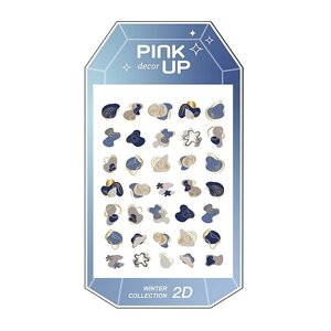 PINK UP наклейки для ногтей DECOR winter collection 2D переводные
