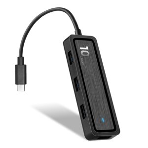 Pinrui 6 в 1 USB-концентратор 4-портовый расширитель USB3.1 Gen 2 с адаптером SD / TF Док-станция для ноутбука