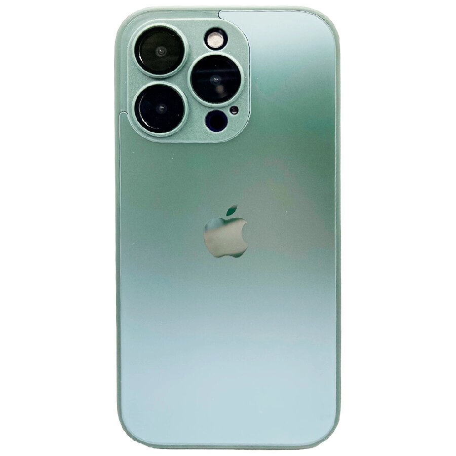 Пластиковая накладка AG Glass case MagSafe для iPhone 14 Pro зеленая от компании Admi - фото 1