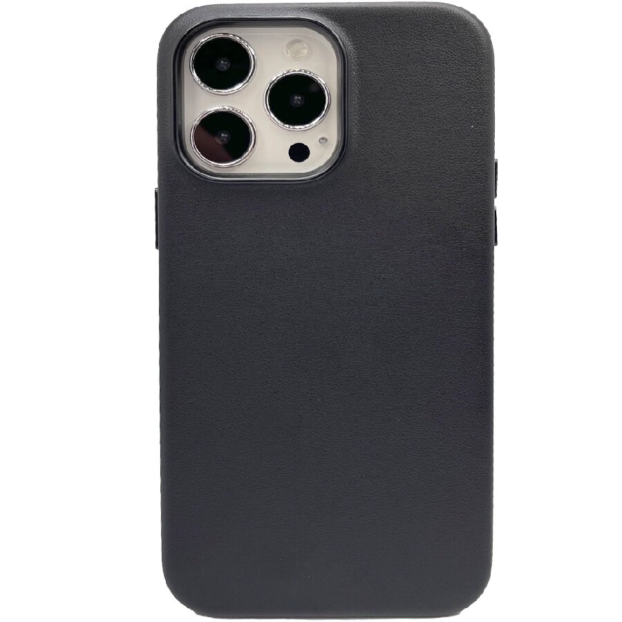 Пластиковая накладка KZDOO MAG NOBLE для iPhone 14 Pro под кожу черная от компании Admi - фото 1