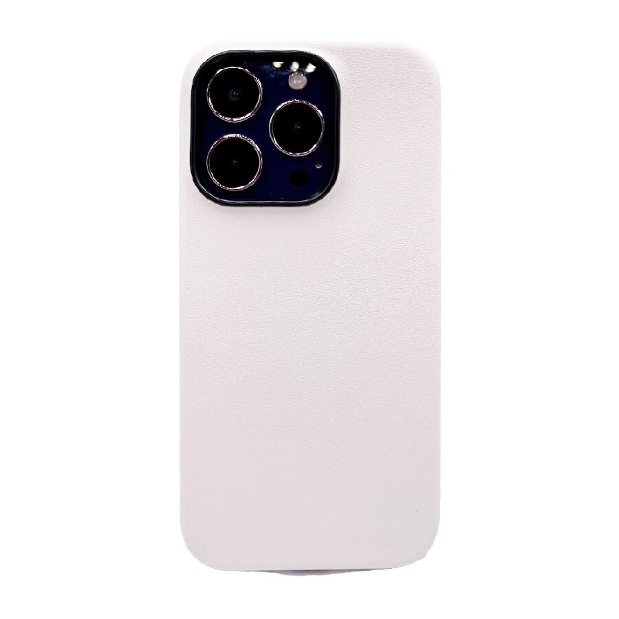 Пластиковая накладка KZDOO Noble для iPhone 14 Pro под кожу белая от компании Admi - фото 1