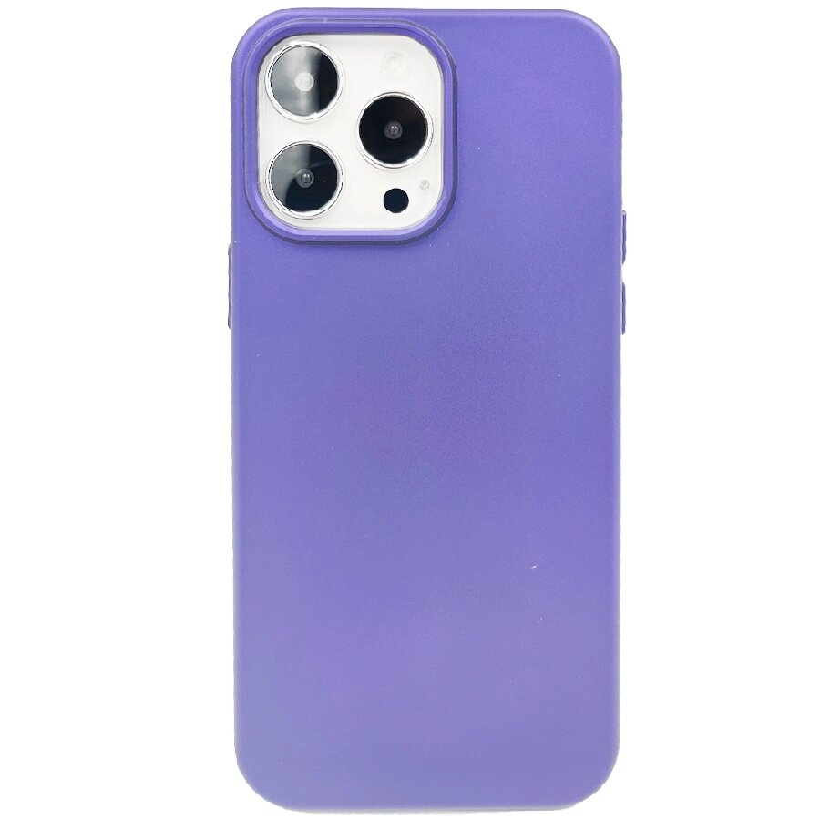 Пластиковая накладка KZDOO Noble для iPhone 14 Pro под кожу фиолетовый от компании Admi - фото 1