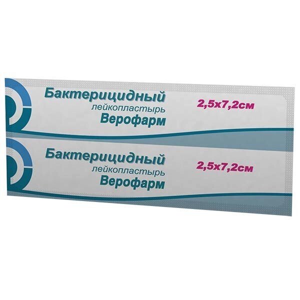 Пластырь бактерицидный Верофарм 2,5см х 7,2 см от компании Admi - фото 1