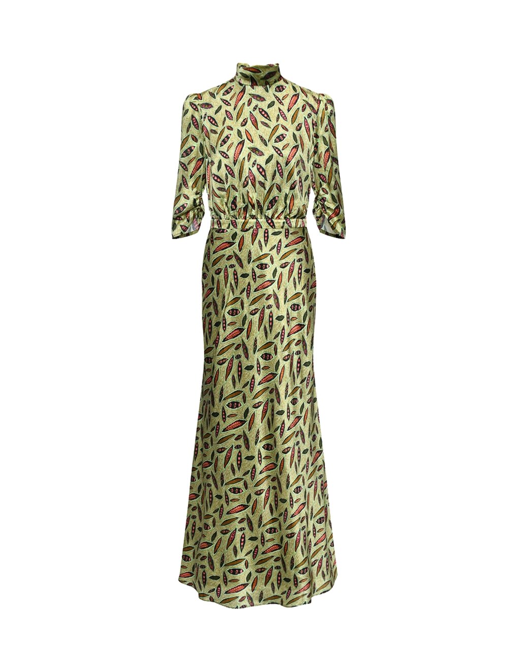 Платье ADELE, вырез на спине и принт «листики» Saloni от компании Admi - фото 1