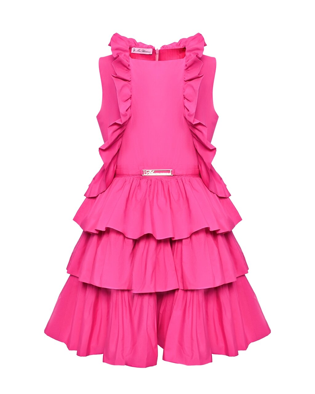Платье цвета фуксии с рюшами Miss Blumarine от компании Admi - фото 1