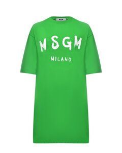 Платье-футболка, лого на груди MSGM