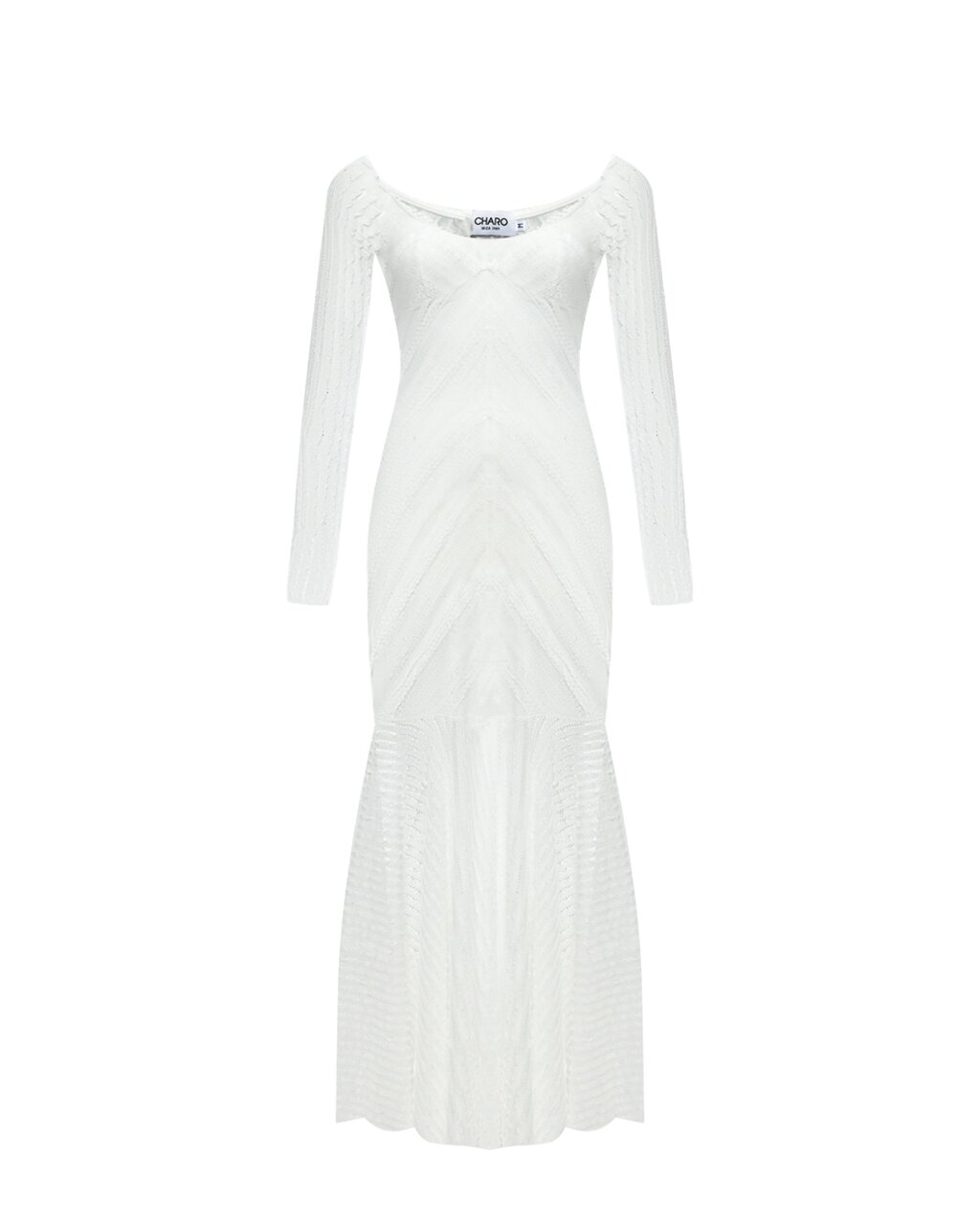 Платье из фактурной ткани, белое Charo Ruiz от компании Admi - фото 1