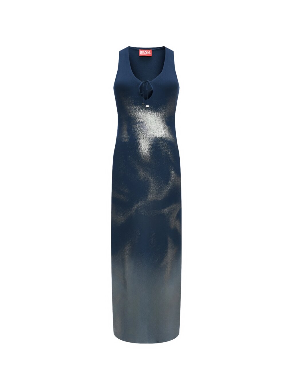 Платье макси на лямках с серебряным нанесением, тёмно-синее Diesel от компании Admi - фото 1