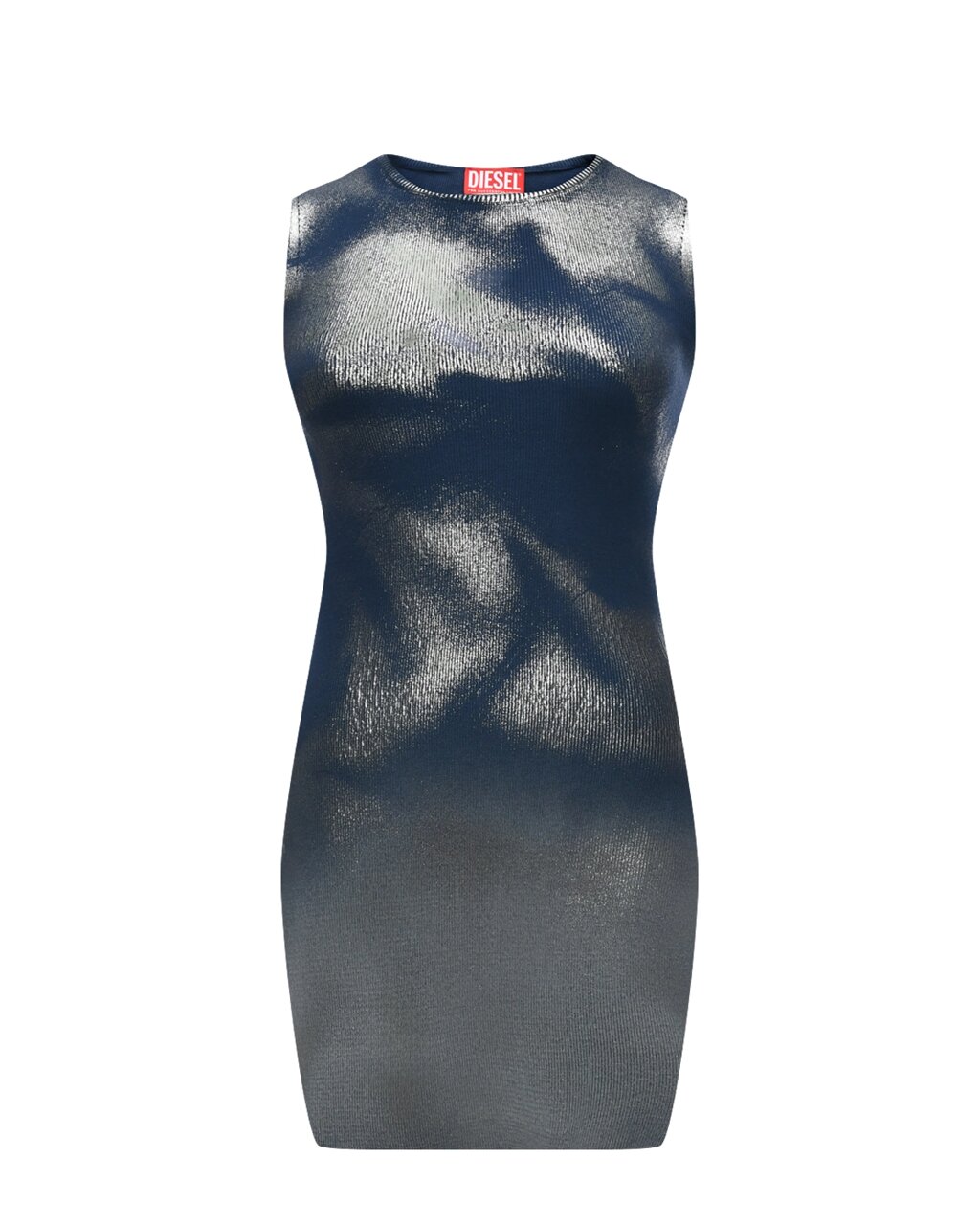 Платье мини с серебряным нанесением, тёмно-синее Diesel от компании Admi - фото 1