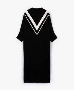 Платье оверсайз вязаное черное GLVR (L)