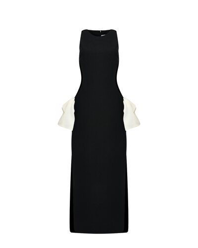Платье с белым бантом, черное Forte dei Marmi Couture