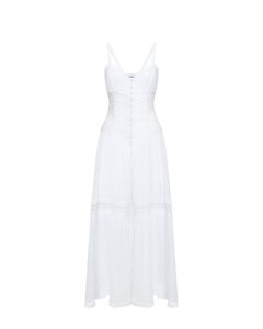 Платье с гипюровыми вставками, белое Charo Ruiz
