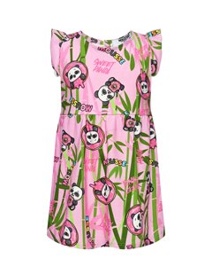 Платье с принтом панды. розовое Mousse kids