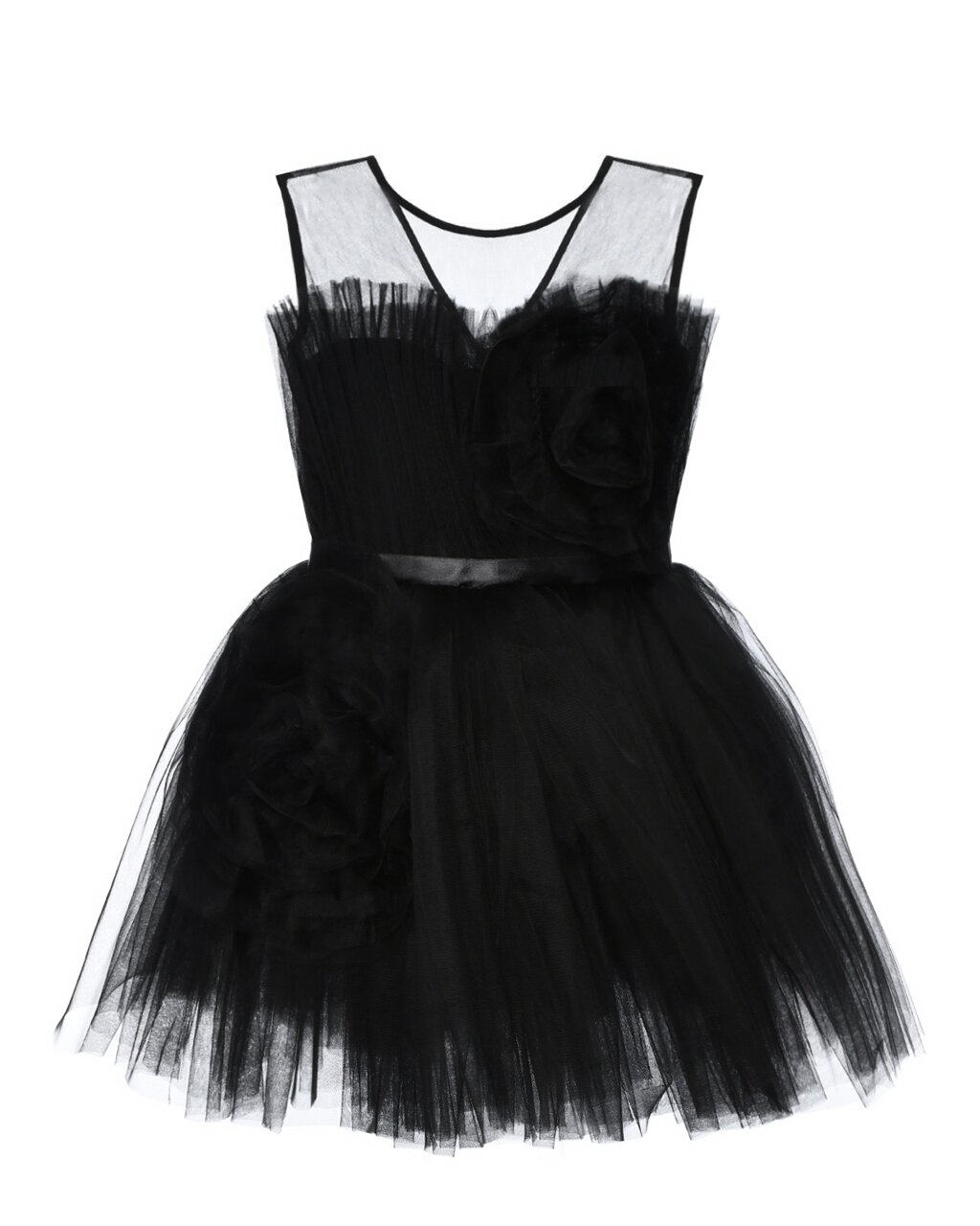 Платье с пышной юбкой и прозрачным верхом, черное Sasha Kim от компании Admi - фото 1
