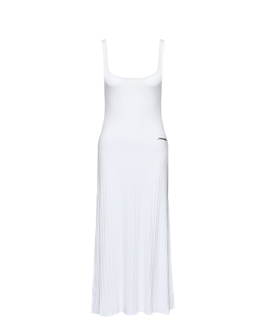 Платье в рубчик, белое Hinnominate от компании Admi - фото 1