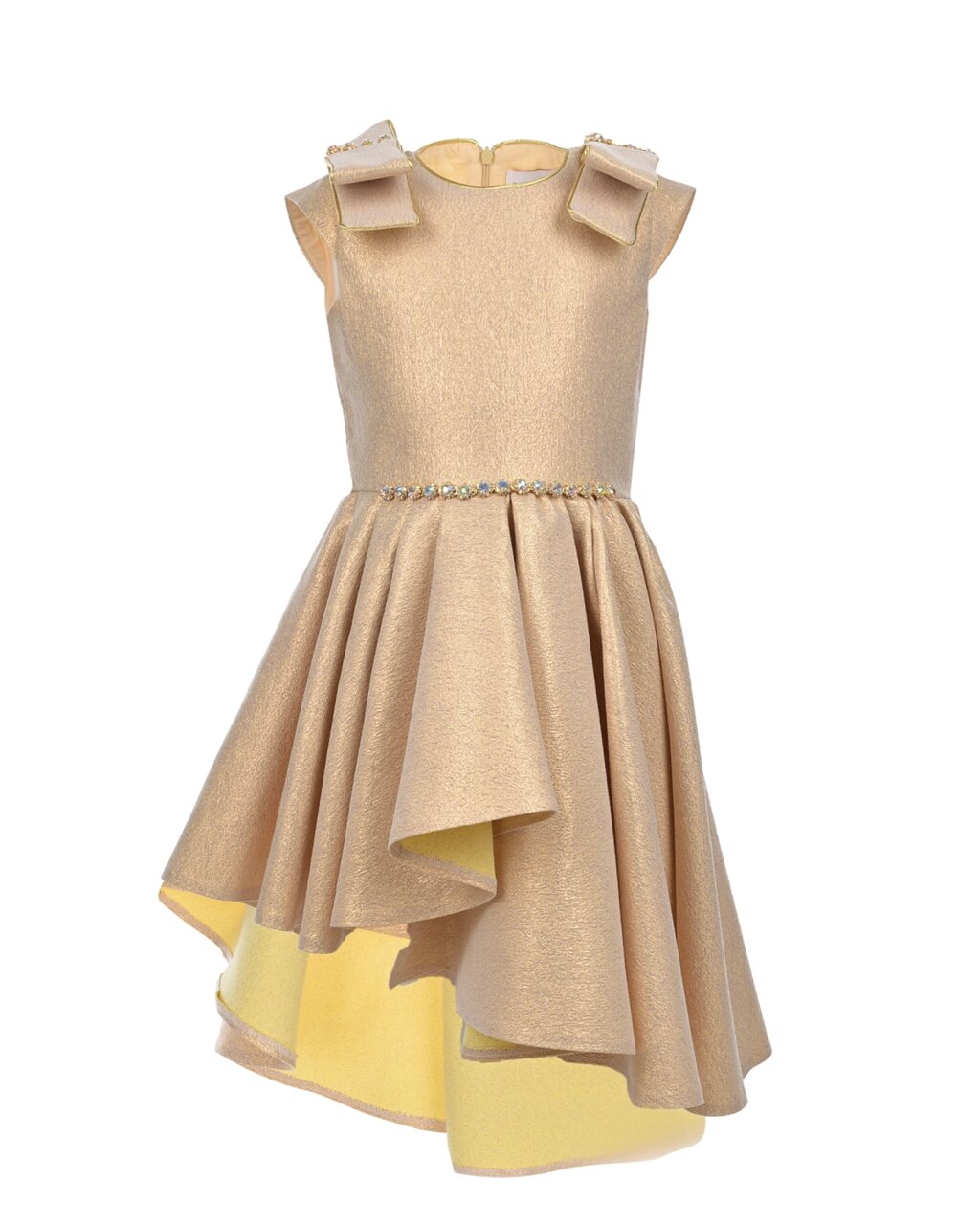 Платье золотого цвета с асимметричной юбкой Eirene от компании Admi - фото 1