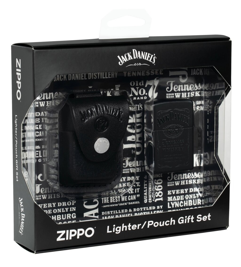Подарочный набор Jack Daniels: зажигалка и кожаный чехол ZIPPO 48460 от компании Admi - фото 1