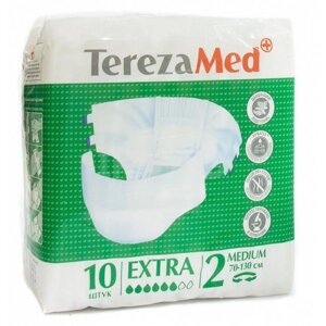 Подгузники для взрослых впитывающие на липучках Extra TerezaMed 10шт р. M (2)
