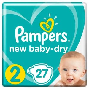 Подгузники Pampers (Памперс) New Baby-Dry р. 2 Mini 3-6 кг 27 шт.