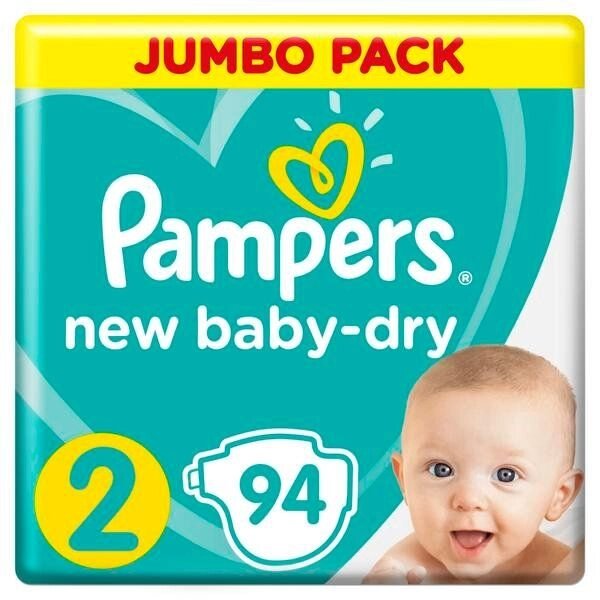 Подгузники Pampers (Памперс) New Baby-Dry р. 2 Mini 3-6 кг 94 шт. от компании Admi - фото 1