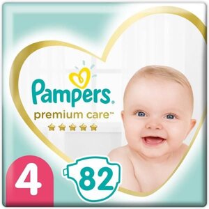 Подгузники Pampers (Памперс) Premium Care 9-14 кг, размер 4, 82 шт.