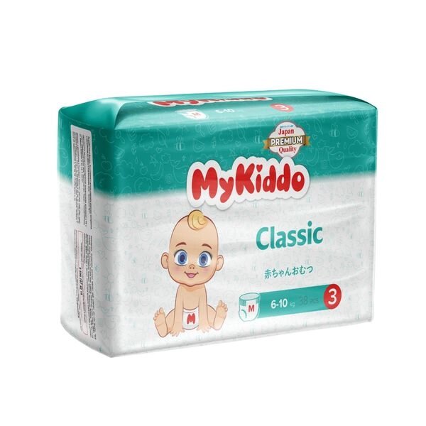 Подгузники-трусики для детей Classic MyKiddo 6-10кг 38шт р. M от компании Admi - фото 1