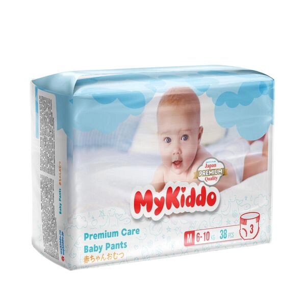 Подгузники-трусики для детей Premium MyKiddo 6-10кг 38шт р. M от компании Admi - фото 1