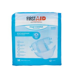 Подгузники-трусы впитывающие для взрослых Super First Aid/Ферстэйд 10шт р. M