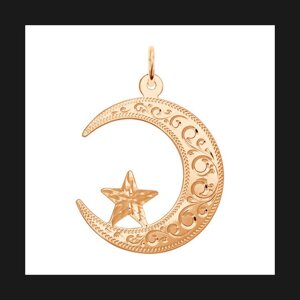 Подвеска мусульманская SOKOLOV из золота с алмазной гранью и гравировкой