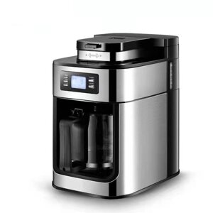 Полностью автоматическая 2 в 1 кофемашина-мейкер эспрессо кофе машина капельного типа Электрический кофемолка LED-диспле