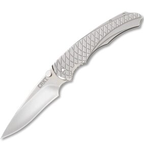 Полуавтоматический складной нож Cobia, CRKT 7040, сталь 1. 4116 (X50CrMoV 15), рукоять нержавеющая сталь