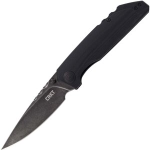 Полуавтоматический складной нож Fast Lane, CRKT 7045, сталь 8Cr14MoV Black Stonewashed, рукоять G10
