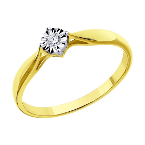 Помолвочное кольцо SOKOLOV из желтого золота с бриллиантом