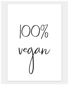 Постер «100% vegan»