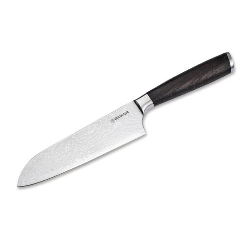 Поварской кухонный нож сантоку Boker Meisterklinge, сталь дамаск, рукоять дуб от компании Admi - фото 1